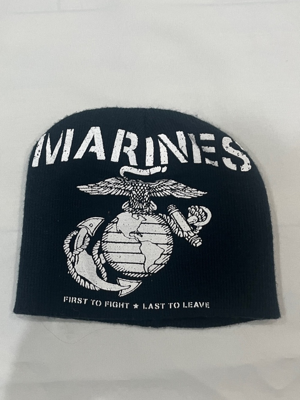 Marines Dark blue Knit Beanie with Embroidered Emblem
